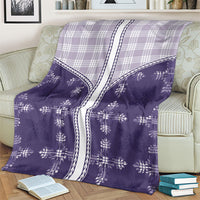 Purple Hawaii Paniolo Quilt Motif Blanket