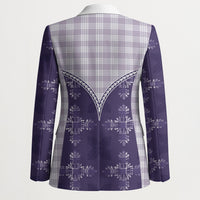 Purple Hawaii Paniolo Quilt Motif Blazer