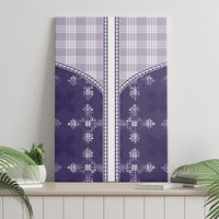 Purple Hawaii Paniolo Quilt Motif Canvas Wall Art