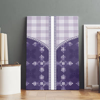 Purple Hawaii Paniolo Quilt Motif Canvas Wall Art