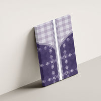 Purple Hawaii Paniolo Quilt Motif Canvas Wall Art