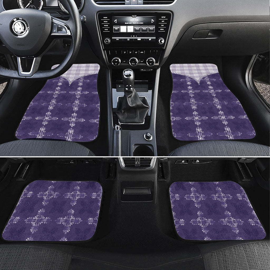 Purple Hawaii Paniolo Quilt Motif Car Mats