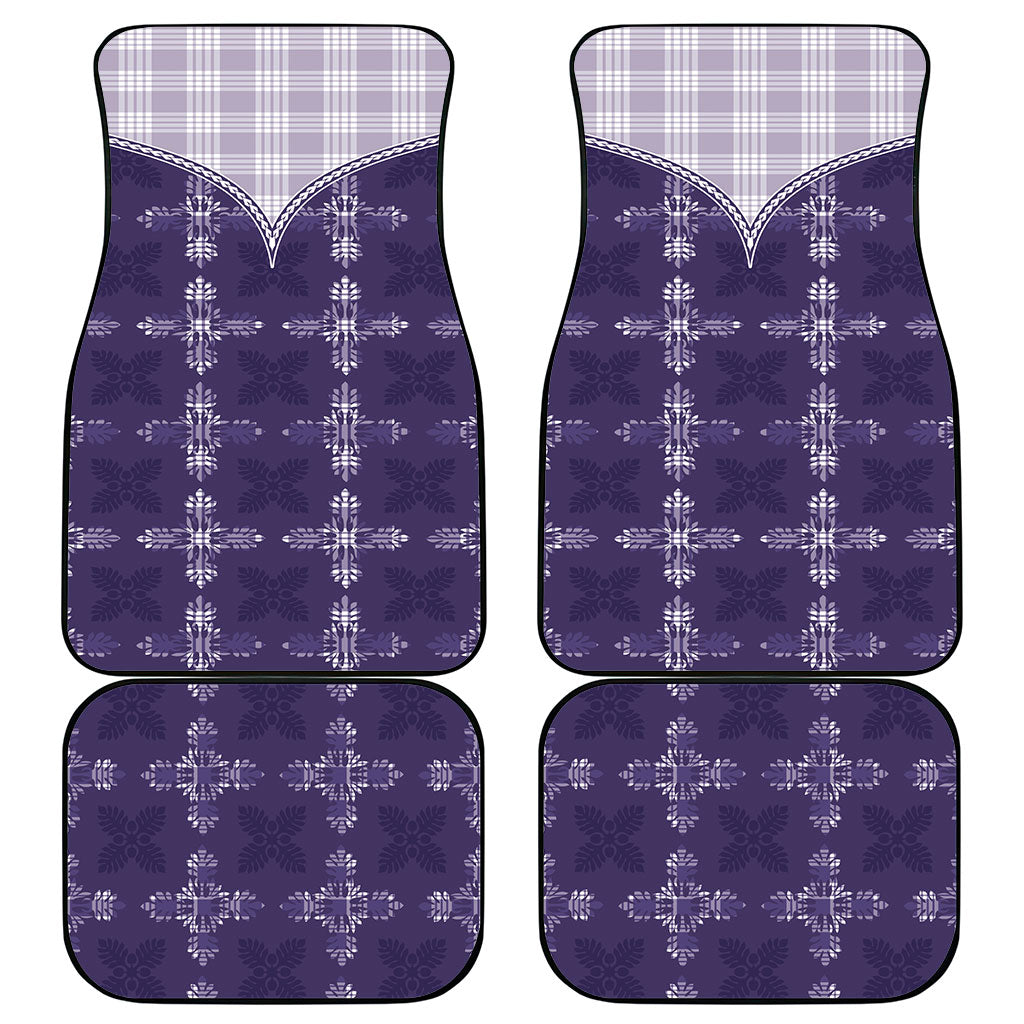 Purple Hawaii Paniolo Quilt Motif Car Mats