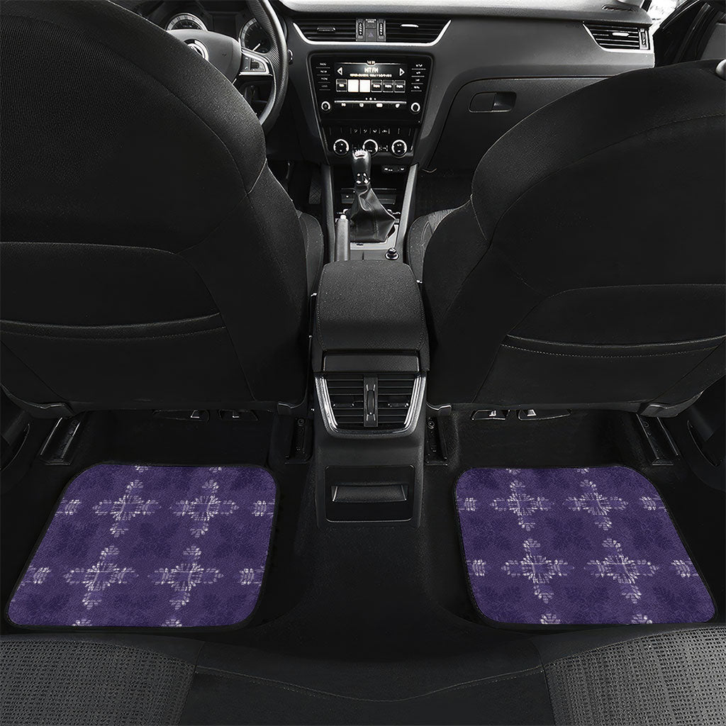 Purple Hawaii Paniolo Quilt Motif Car Mats