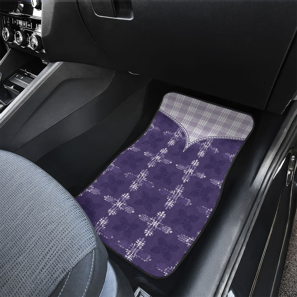 Purple Hawaii Paniolo Quilt Motif Car Mats