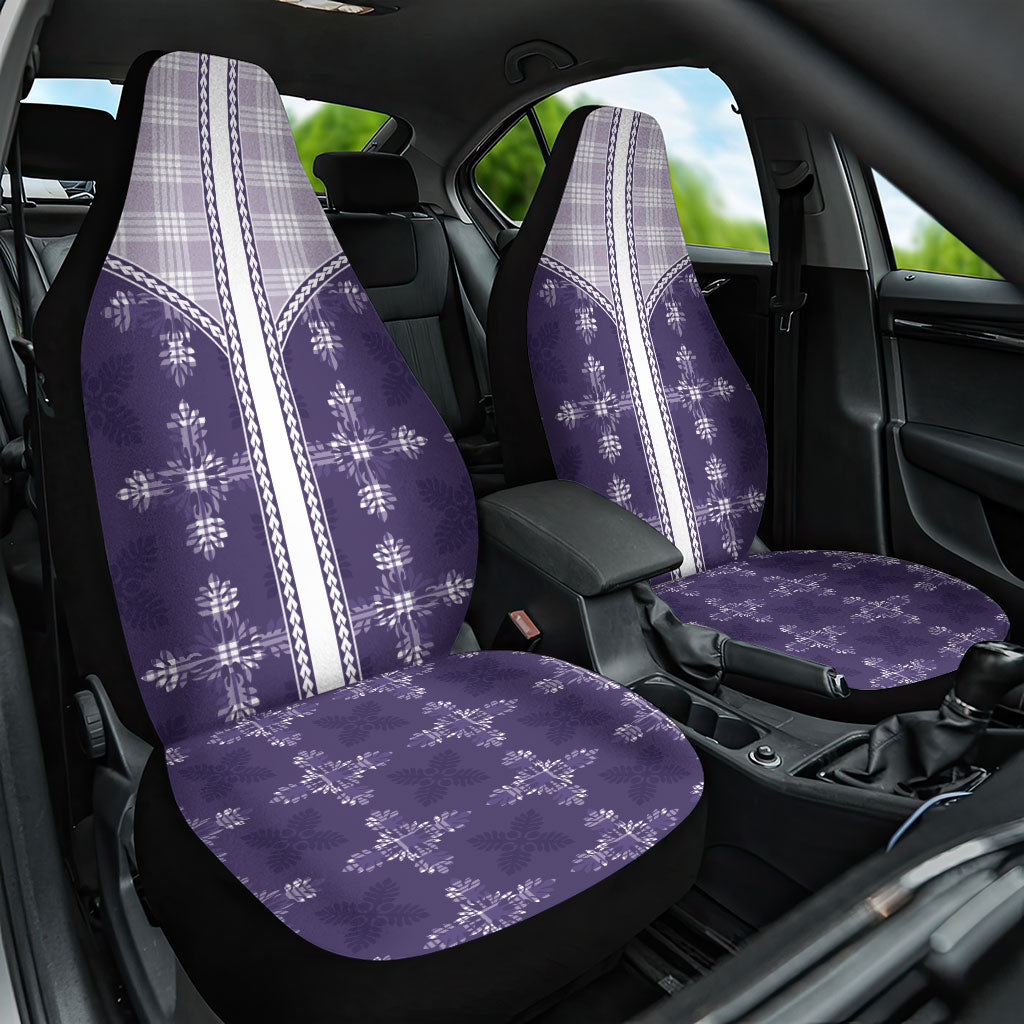 Purple Hawaii Paniolo Quilt Motif Car Seat Cover LT05 One Size Purple - Polynesian Pride