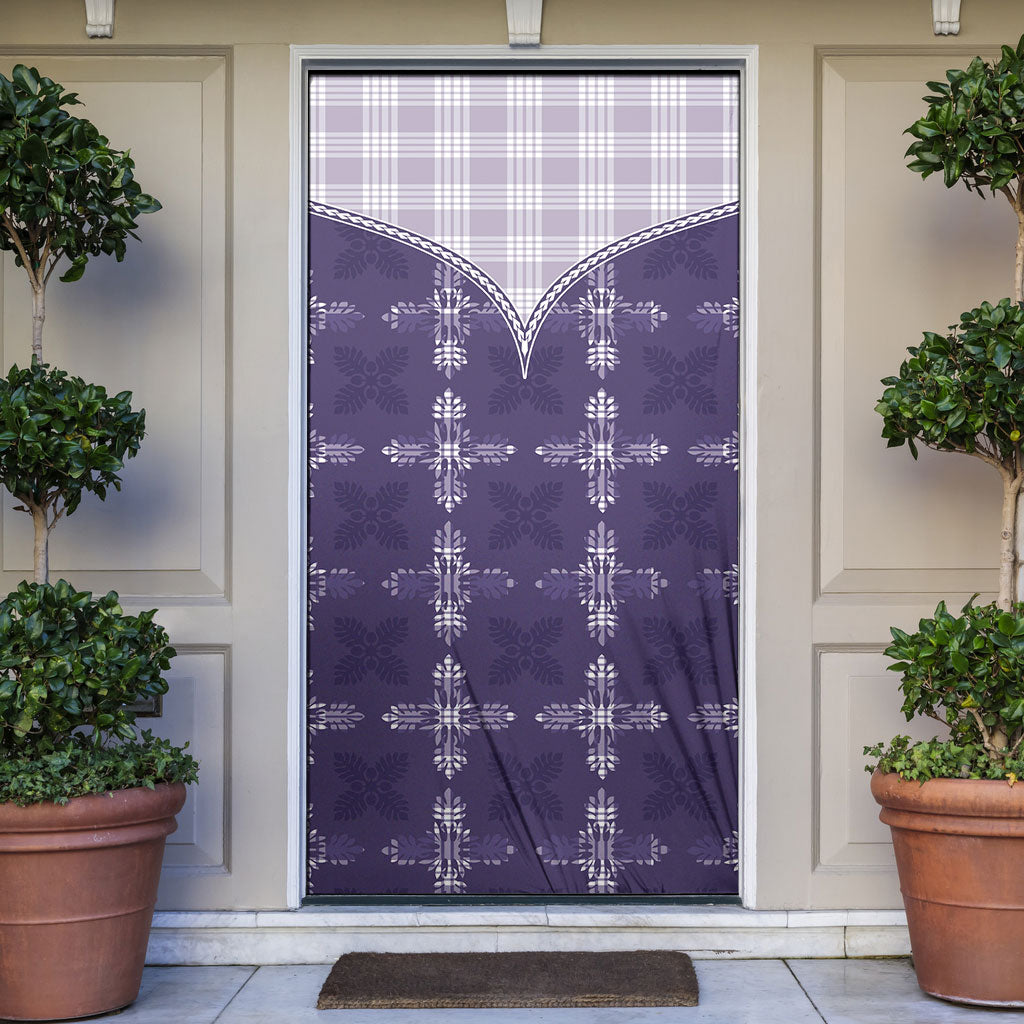 Purple Hawaii Paniolo Quilt Motif Door Cover LT05 Purple - Polynesian Pride