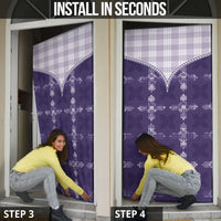 Purple Hawaii Paniolo Quilt Motif Door Cover
