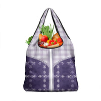 Purple Hawaii Paniolo Quilt Motif Grocery Bag