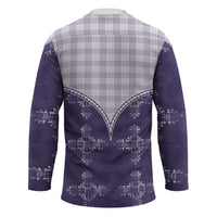 Purple Hawaii Paniolo Quilt Motif Hockey Jersey
