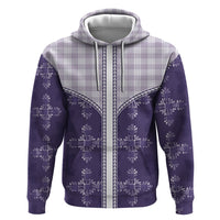 Purple Hawaii Paniolo Quilt Motif Hoodie
