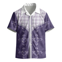 Purple Hawaii Paniolo Quilt Motif Kid Hawaiian Shirt