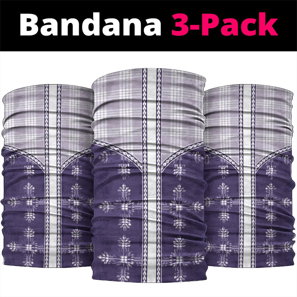 Purple Hawaii Paniolo Quilt Motif Neck Gaiter LT05 package One Size: 25*50cm Purple - Polynesian Pride