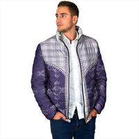 Purple Hawaii Paniolo Quilt Motif Padded Jacket