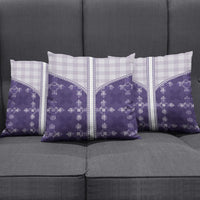Purple Hawaii Paniolo Quilt Motif Pillow Cover