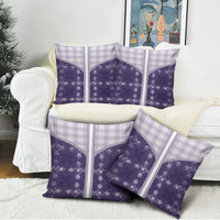 Purple Hawaii Paniolo Quilt Motif Pillow Cover