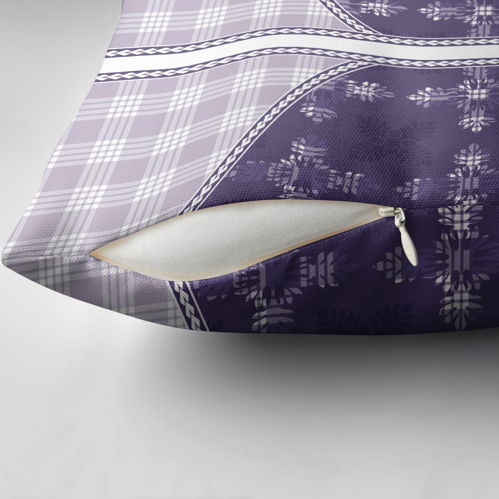 Purple Hawaii Paniolo Quilt Motif Pillow Cover