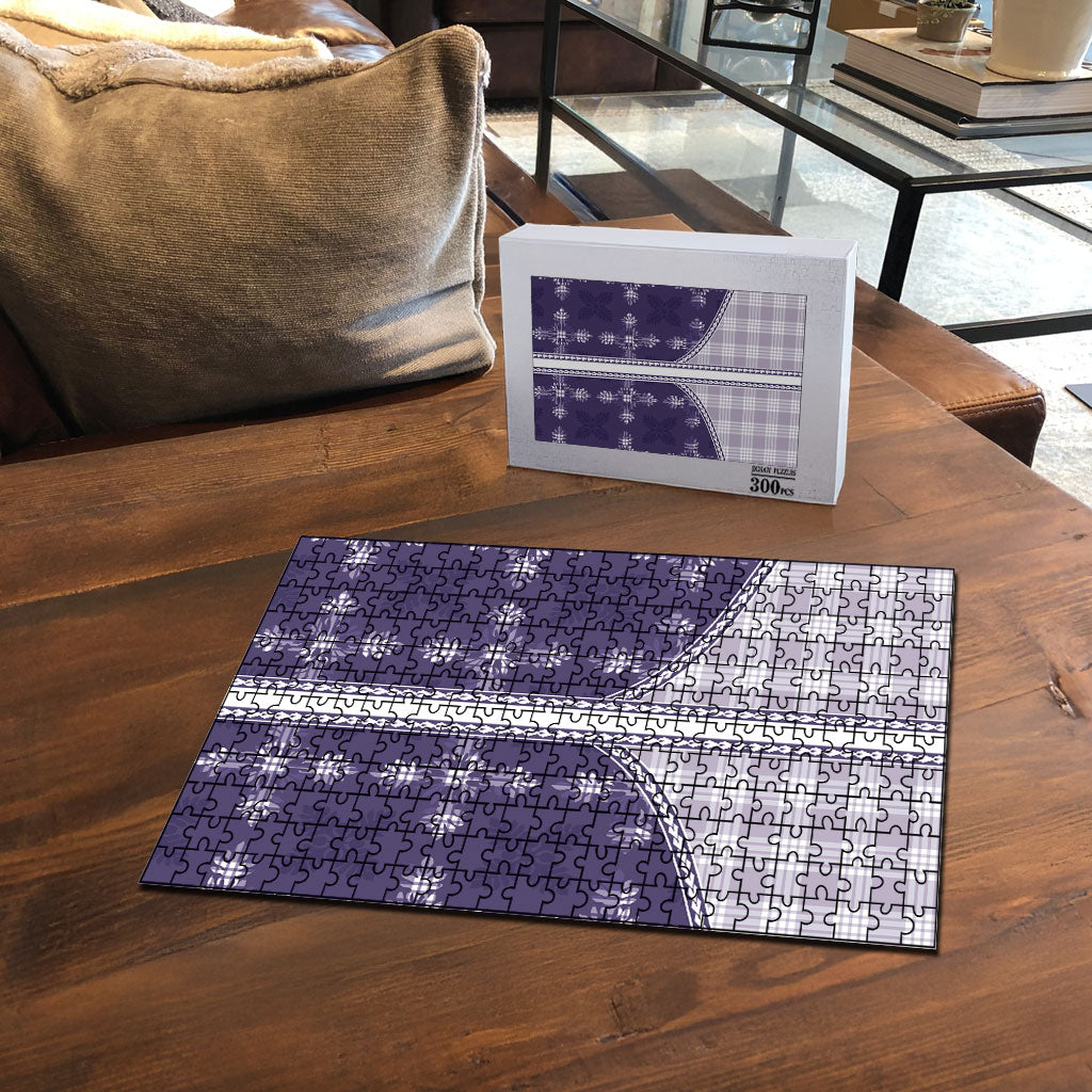 Purple Hawaii Paniolo Quilt Motif Puzzle