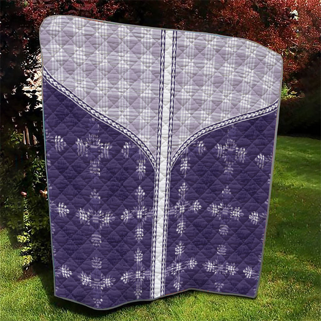Purple Hawaii Paniolo Quilt Motif Quilt