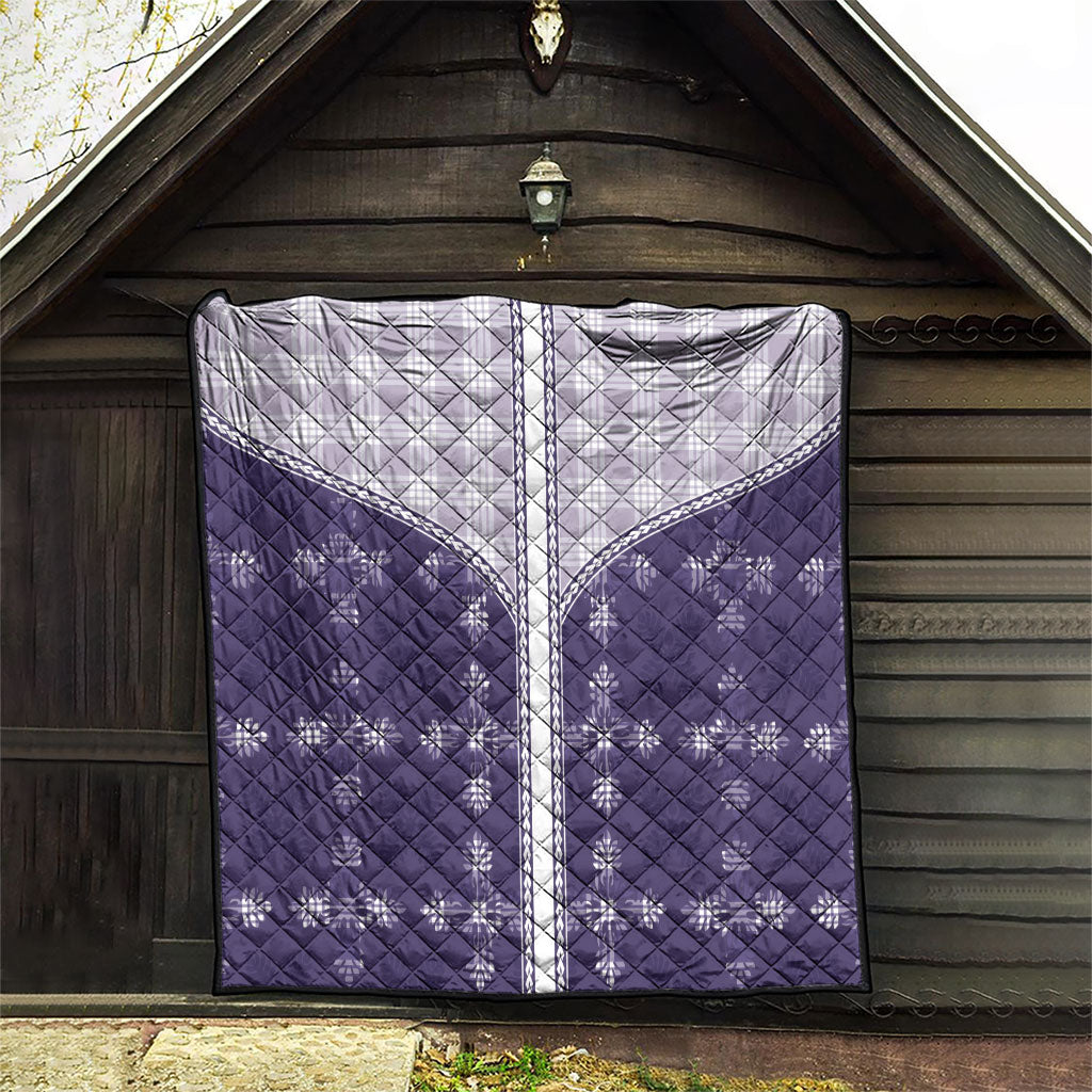 Purple Hawaii Paniolo Quilt Motif Quilt