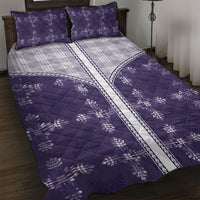 Purple Hawaii Paniolo Quilt Motif Quilt Bed Set