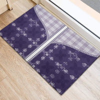 Purple Hawaii Paniolo Quilt Motif Rubber Doormat