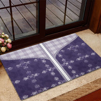 Purple Hawaii Paniolo Quilt Motif Rubber Doormat