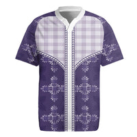 Purple Hawaii Paniolo Quilt Motif Rugby Jersey