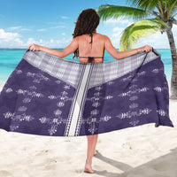 Purple Hawaii Paniolo Quilt Motif Sarong