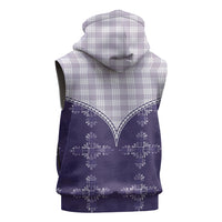 Purple Hawaii Paniolo Quilt Motif Sleeveless Hoodie