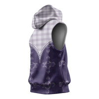 Purple Hawaii Paniolo Quilt Motif Sleeveless Hoodie
