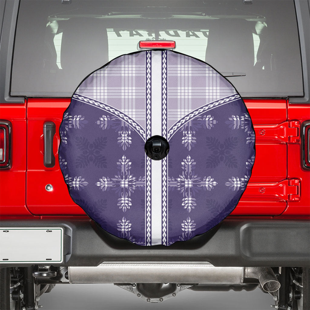 Purple Hawaii Paniolo Quilt Motif Spare Tire Cover