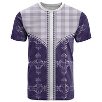 Purple Hawaii Paniolo Quilt Motif T Shirt