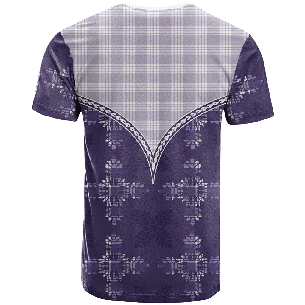 Purple Hawaii Paniolo Quilt Motif T Shirt