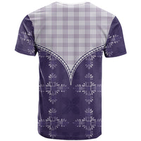 Purple Hawaii Paniolo Quilt Motif T Shirt