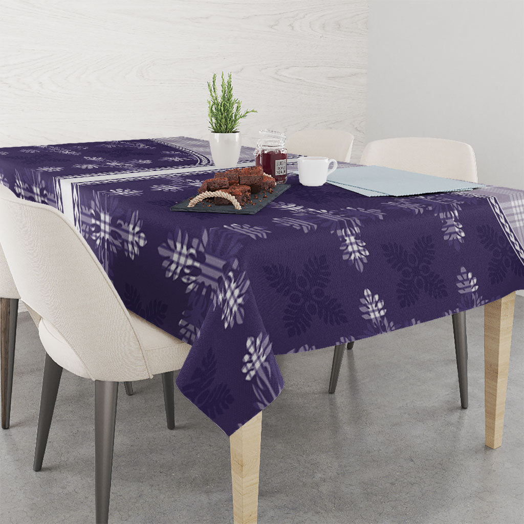 Purple Hawaii Paniolo Quilt Motif Tablecloth