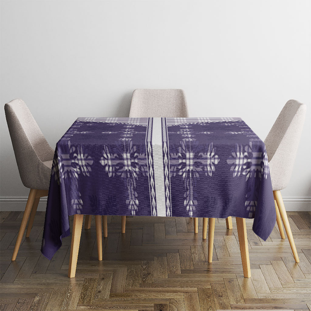 Purple Hawaii Paniolo Quilt Motif Tablecloth