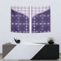 Purple Hawaii Paniolo Quilt Motif Tapestry