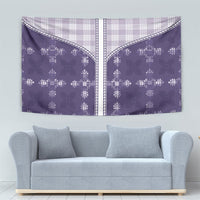 Purple Hawaii Paniolo Quilt Motif Tapestry