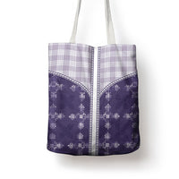 Purple Hawaii Paniolo Quilt Motif Tote Bag
