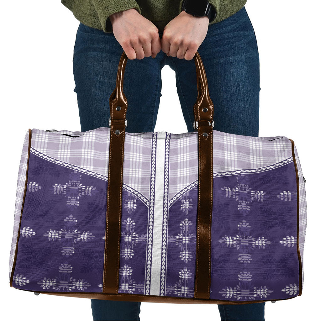 Purple Hawaii Paniolo Quilt Motif Travel Bag