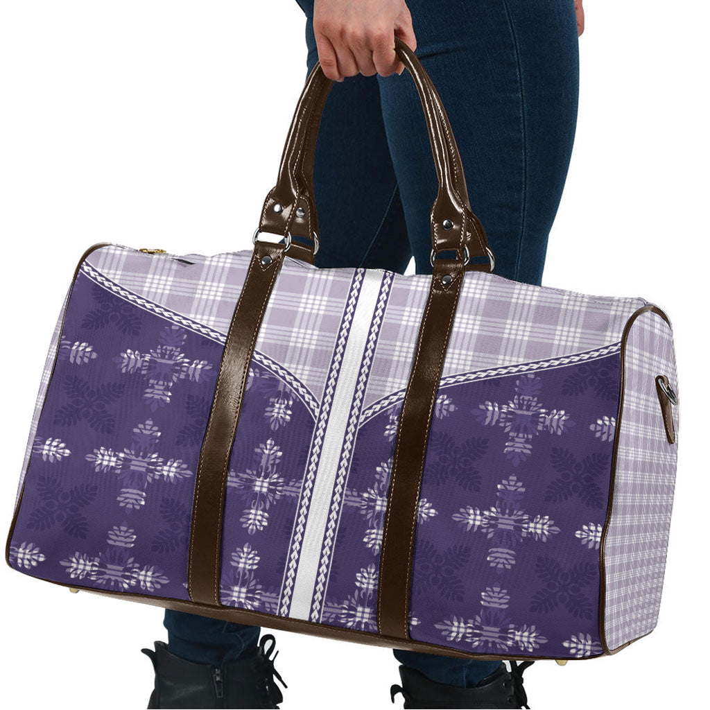 Purple Hawaii Paniolo Quilt Motif Travel Bag