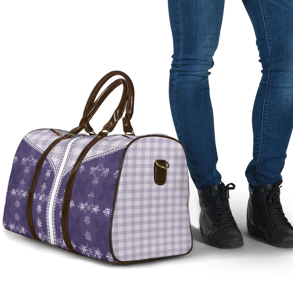Purple Hawaii Paniolo Quilt Motif Travel Bag