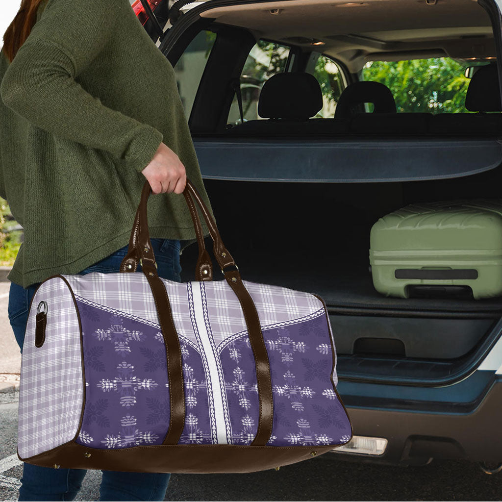 Purple Hawaii Paniolo Quilt Motif Travel Bag