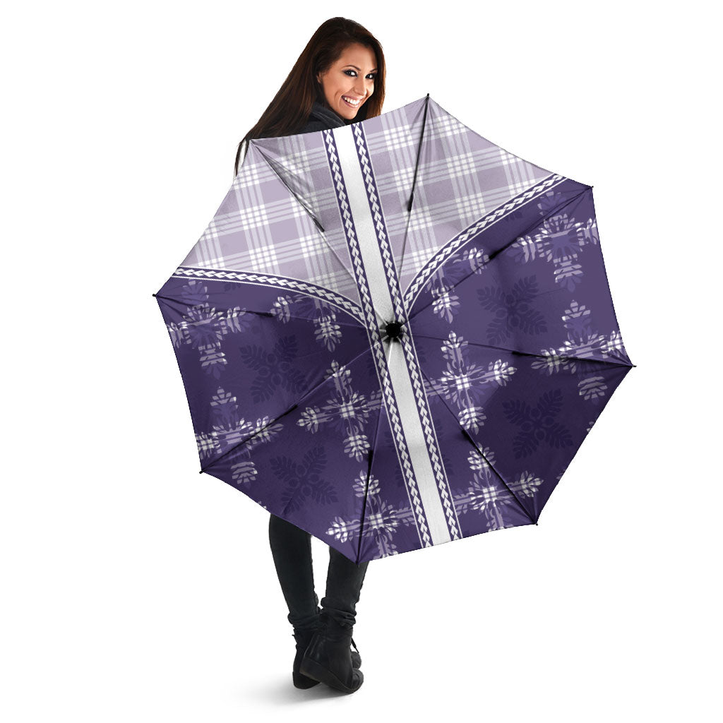 Purple Hawaii Paniolo Quilt Motif Umbrella