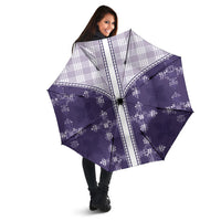 Purple Hawaii Paniolo Quilt Motif Umbrella