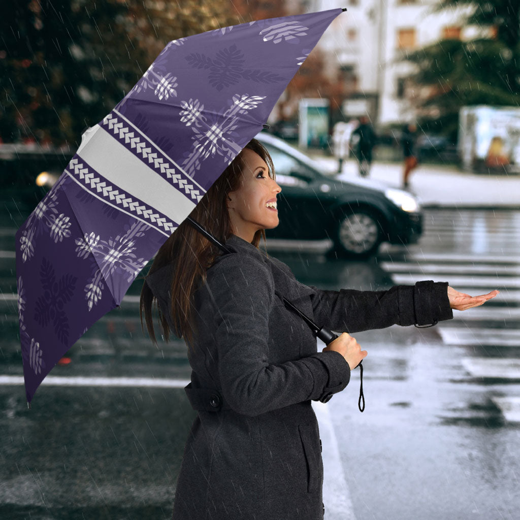 Purple Hawaii Paniolo Quilt Motif Umbrella