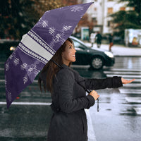 Purple Hawaii Paniolo Quilt Motif Umbrella