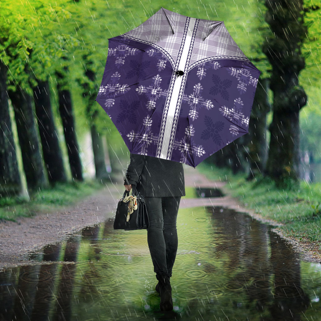 Purple Hawaii Paniolo Quilt Motif Umbrella