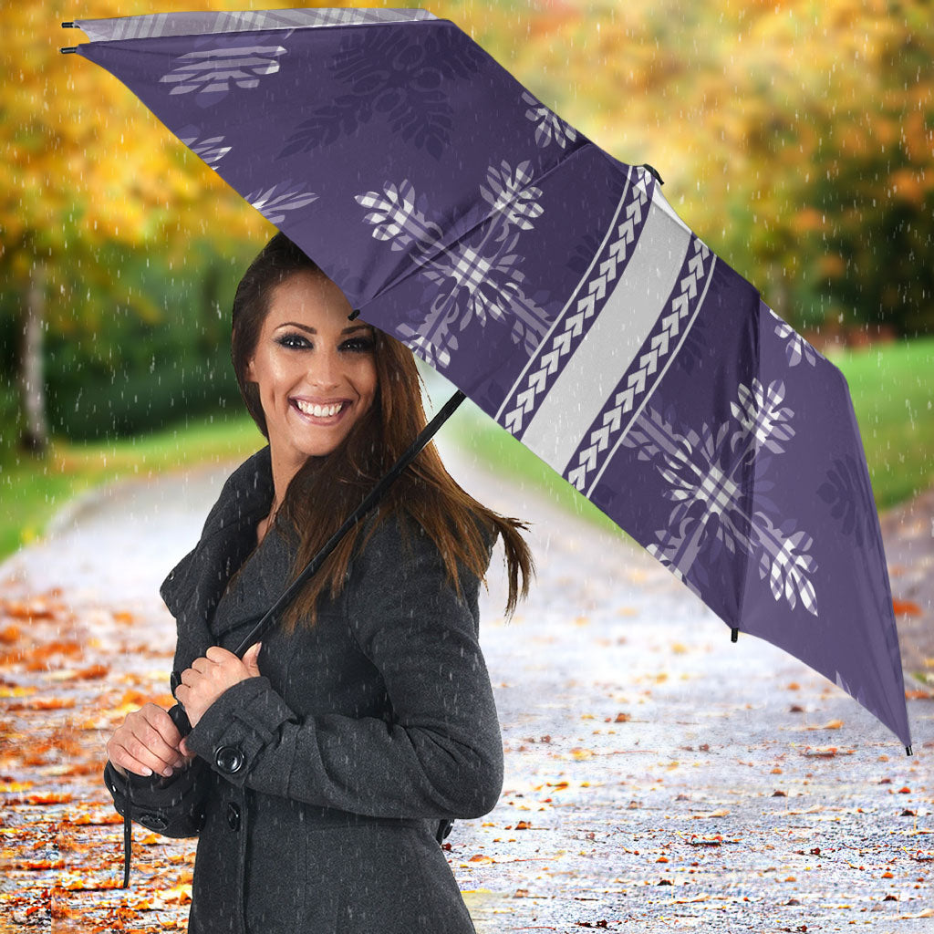 Purple Hawaii Paniolo Quilt Motif Umbrella